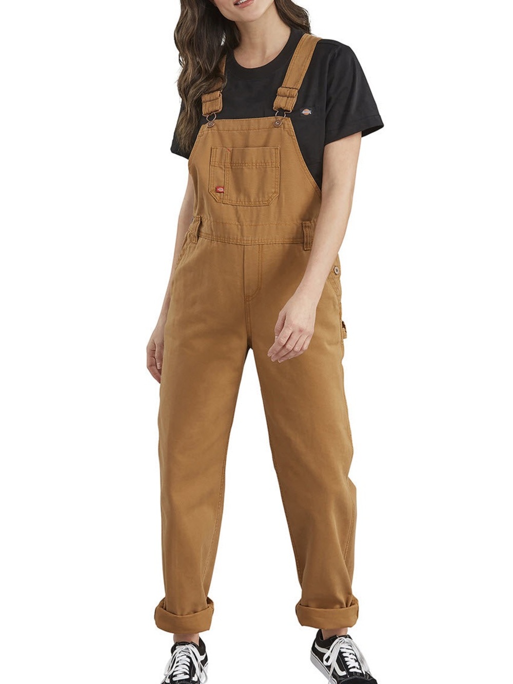 Dickies Women's Relaxed Fit Bib Overalls with Adjustable Straps 22